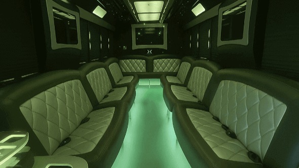 18 Passenger Party Bus Interior