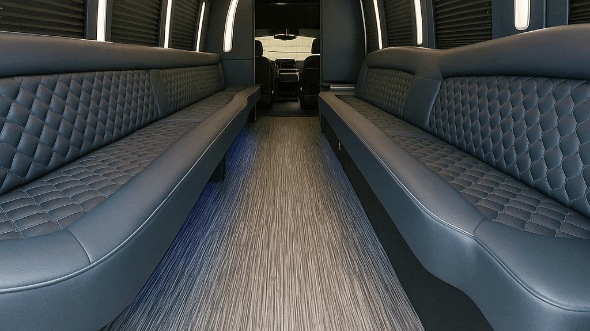 Interior of Shawnee Party Bus Company's 20 Passenger Party Bus in Shawnee