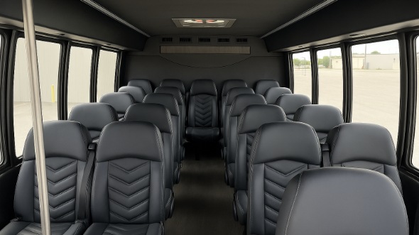 Interior of Oklahoma Party Bus Company's 25 Passenger Minibus in Oklahoma