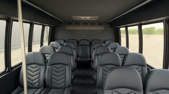 Interior of Oklahoma Party Bus Company's 28 Passenger Minibus in Oklahoma