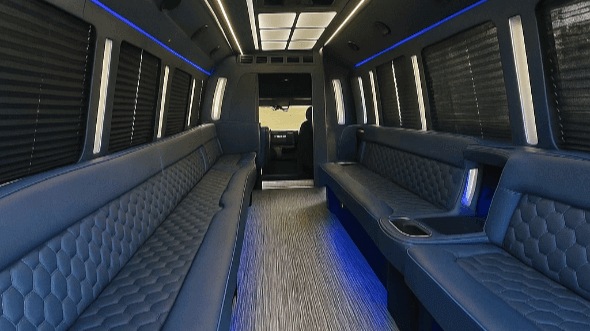 28 Passenger Party Bus Interior
