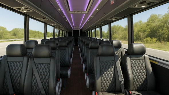 Interior of Oklahoma Party Bus Company's 30 Passenger Minibus in Oklahoma