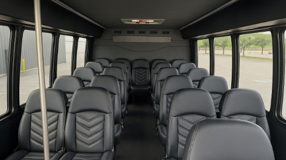 Interior of Oklahoma Party Bus Company's 35 Passenger Minibus in Oklahoma