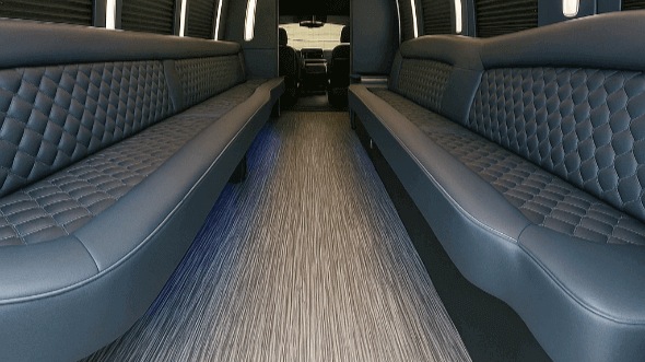 Interior of Yukon Party Bus Company's 40 Passenger Party Bus in Yukon