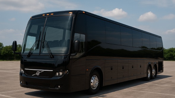 Exterior of Oklahoma Party Bus Company's 48 Passenger Charter Bus in Oklahoma