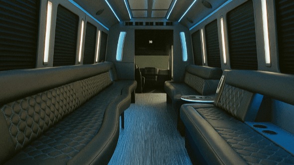 Interior of Lawton Party Bus Company's 50 Passenger Party Bus in Lawton