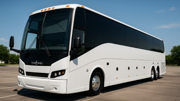 Exterior of Oklahoma Party Bus Company's 54 Passenger Charter Bus in Oklahoma