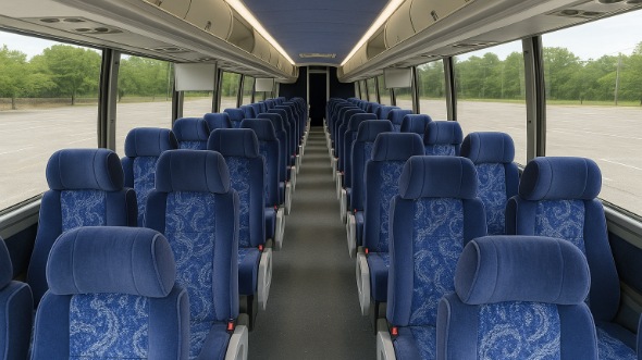 Interior of Oklahoma Party Bus Company's ADA Charter Bus in Oklahoma